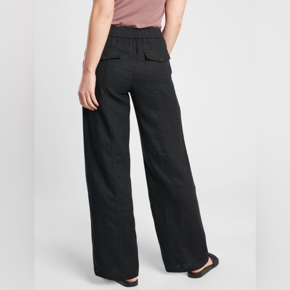 Athleta Black Cabo Retreat Linen Pants Size 4